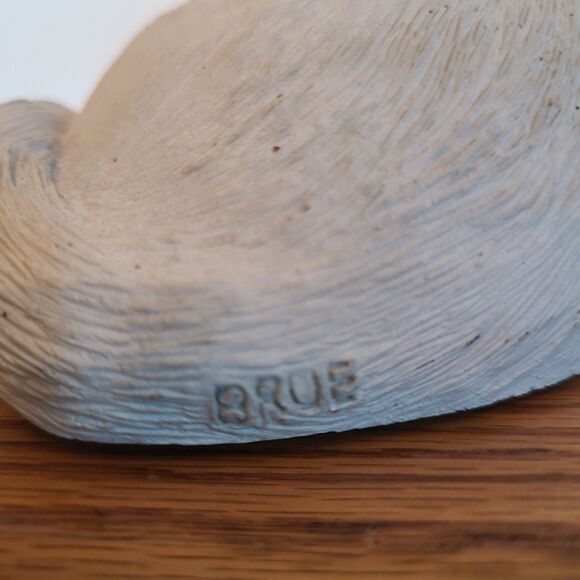 Sandicast Sitting Kitten Sculpture Figurine Hand Painted USA Made 1984 Cat Lover - Picture 8 of 10